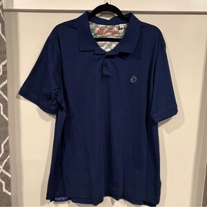EUC Robert Graham Shirt Men's 2XL Blue Classic Fit Polo Golf 100% Supima Cotton
